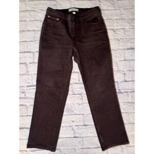 Abercrombie & Fitch Curve Love Women’s Brown Jeans 90’s Straight Mid Rise 26/2